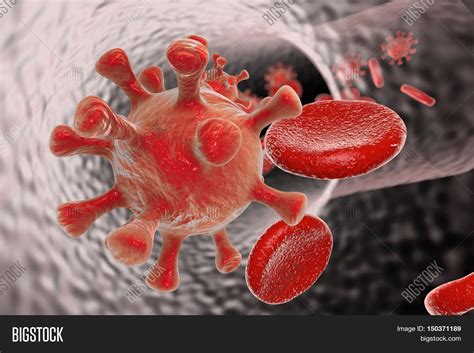 Hiv Aids Viruses Blood Red Blood Image And Photo Bigstock