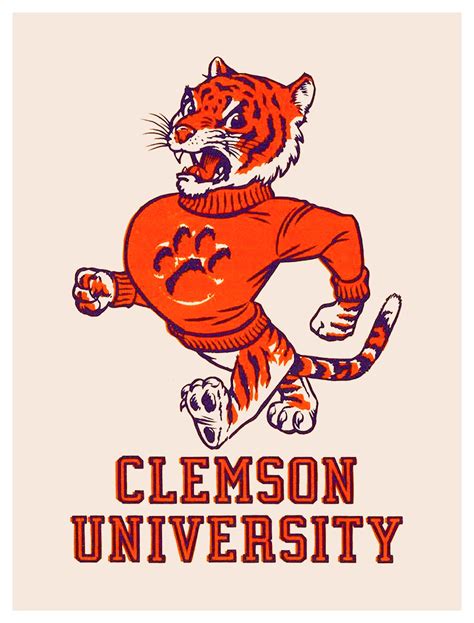 El Mejor Precio Compre En El Sitio Web Oficial Clemson Tigers Pared Calcomanía Adhesivo Con El