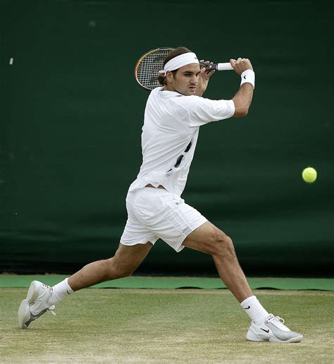 Roger Federer Of Switzerland In Action By Phil Cole