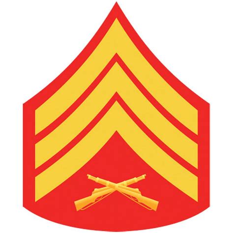 Sergeant Red And Gold Rank Insignia Decal Gunnery Sergeant Marine
