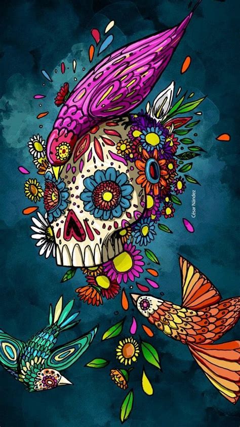 Día De Muertos 2017 Skull Artwork Sugar Skull Artwork Skull Art