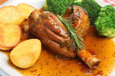 The shank will mostly be prepped by your butcher, but there are a cover with a lid and transfer into the preheated oven or continue to simmer gently on the hob at a cooking lamb shanks in a slow cooker is a similar process to braising, the meat will however be. Slow cooked lamb shanks - SheKnows