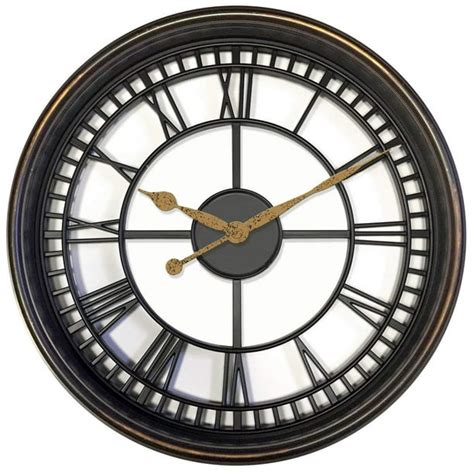 20 Round Roman Numeral Open Face Wall Clock