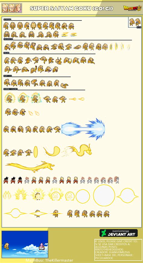 Goku Ssj3 Sprites Sheet Lsweb By Juangomezgg On Deviantart