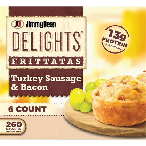 Jimmy Dean Delights Turkey Sausage And Bacon Frittatas Shop Entrees