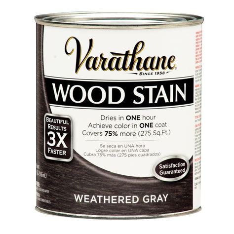 Varathane 1 Qt Weathered Gray Premium Fast Dry Interior Wood Stain 2