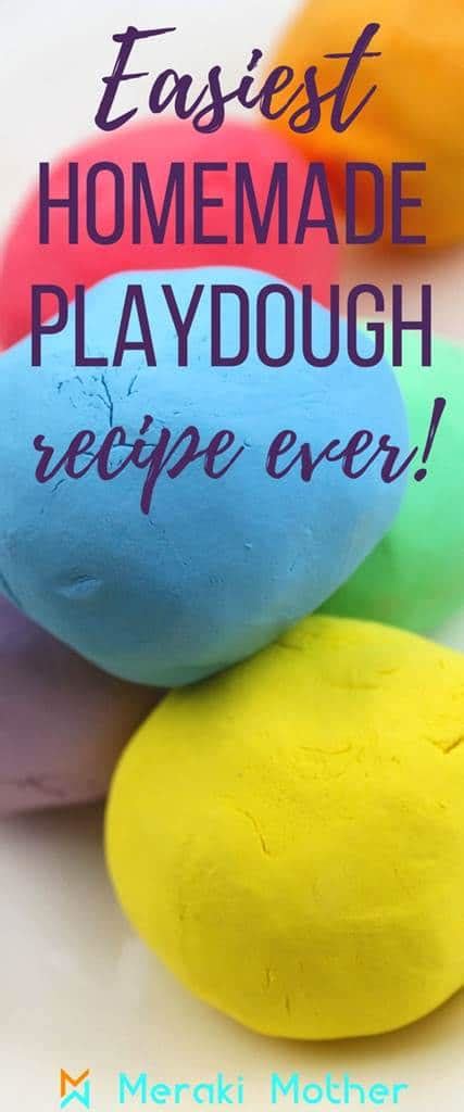 Easy Playdough Recipe No Cook Without Cream Of Tartar Dandk Organizer