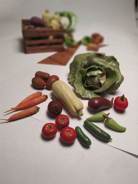 Dollhouse Miniature Food Polymer Clay Veggies Realistic Food Etsy