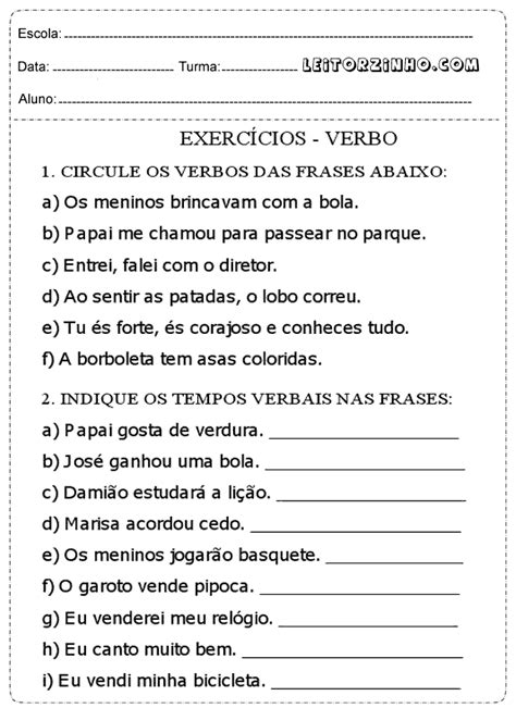Professora Valdete Cantu Texto com verbos para 4º ano
