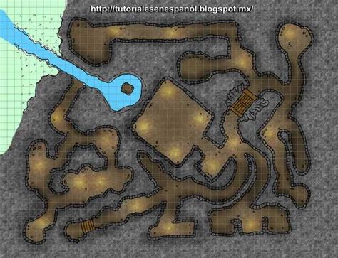 Goblin Cave Map Free For DnD E Or Pathfinder Color And Lineart