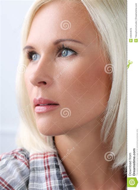 Cute Blonde Girl With Blue Eyes Stock Image Image Of Beauty Lady