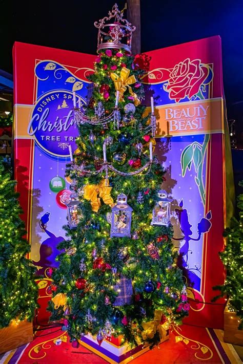 Beauty And The Beast Themed Christmas Tree Editorial Photo Image Of