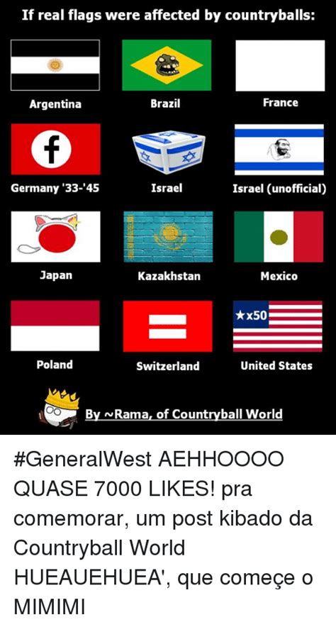 9gag is your best source of fun! If Real Flags Were Affected by Countryballs Brazil France ...