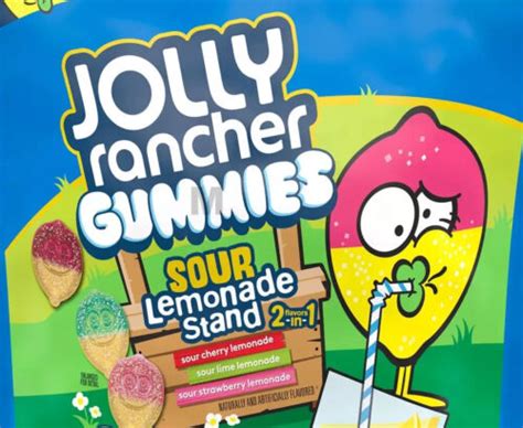Jolly Rancher Sour Lemonade Stand Gummy 5 Lbs Bulk Candy Gummies