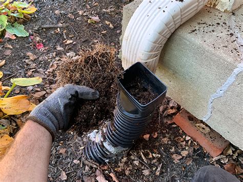 Buried Downspout Drain Cleaning — Done Gutter