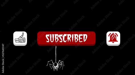 Subscribe Button For Youtube Halloween Theme Skeleton Hand Clicking