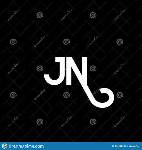 Jn Letter Logo Design On Black Background Jn Creative Initials Letter