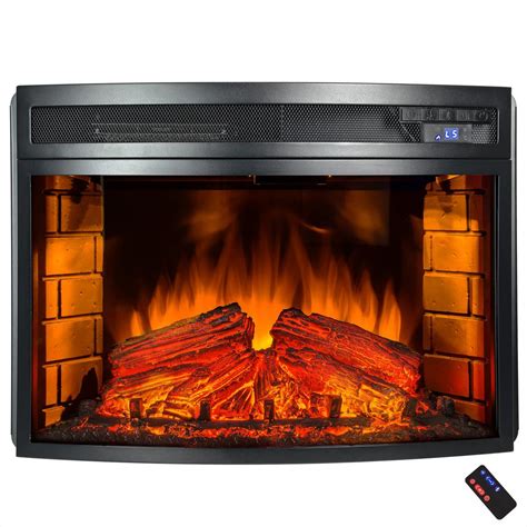 Akdy 25 In Freestanding Electric Fireplace Insert Heater In Black With