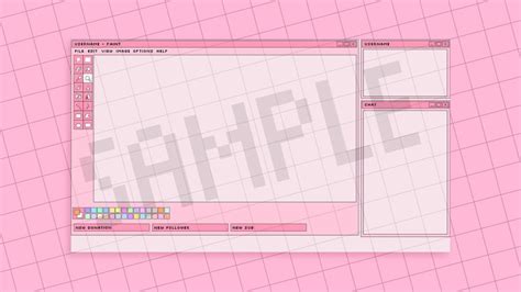 Cute Pink Ms Paint Twitch Overlay Creative Art Stream Etsy