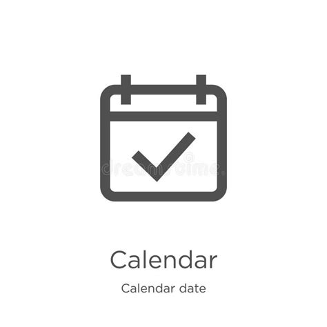 Calendar Icon Vector From Calendar Date Collection Thin Line Calendar