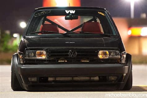 Volkswagen Golf Gti Mk2 Modified Square Headlights Styling For The