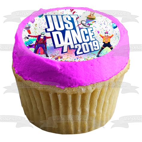 Just Dance 2019 Dancers Balloons Streamers Confetti Edible Cake Topper