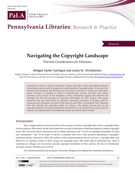 Pdf Navigating The Copyright Landscape Practical Considerations For