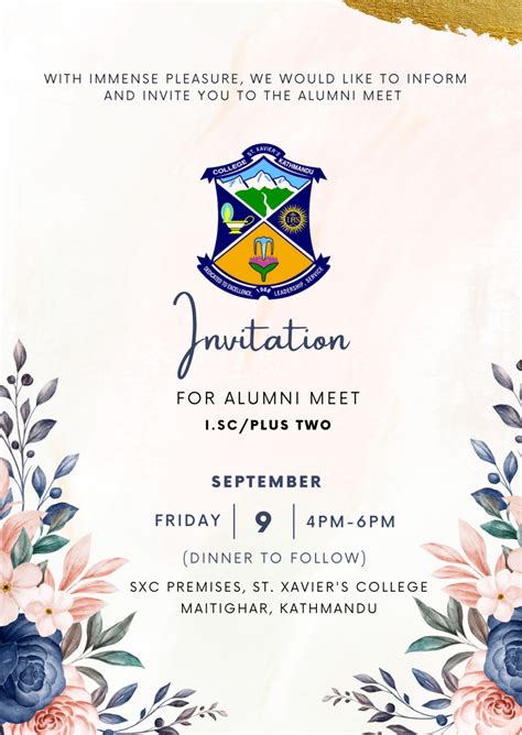 Invitation For Alumni Meet Iscplus Two