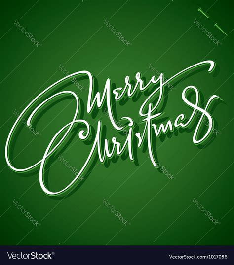 Merry Christmas Hand Lettering Royalty Free Vector Image