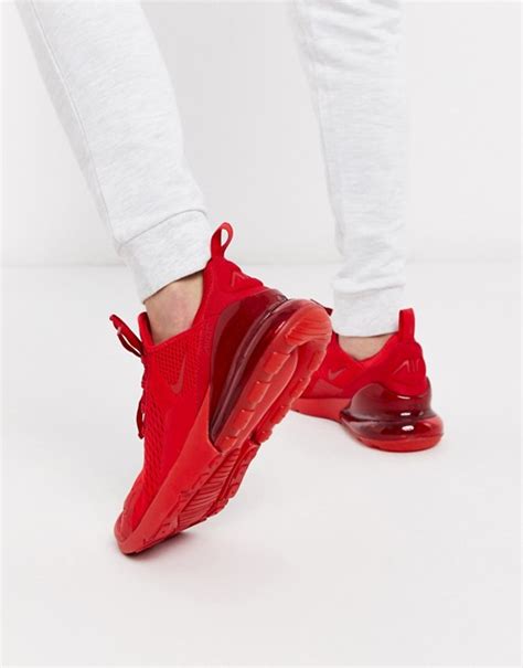 Nike Air Max 270 Sneakers In Triple Red Asos