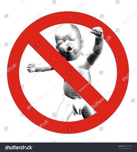 No Crying Babies Allowed Sign Stock Illustration 53519560 Shutterstock