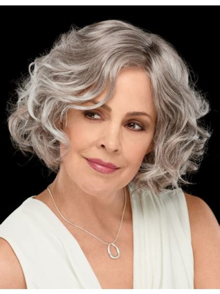 You'll also want to swap out your pillowcase. Medium Wavy Bob Style Grey Hair Wig For Older Lady ...