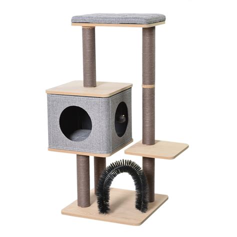 Petpals 42 In Elevate 3 Level Cat Activity Tree W Condo And Scratching