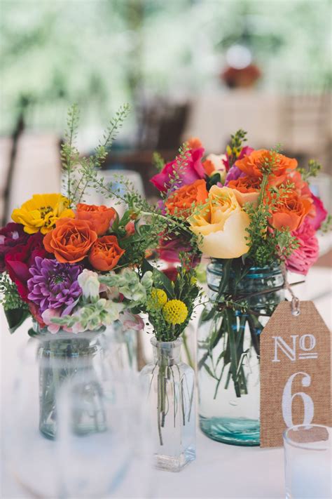 Colorful Diy Centerpieces For Reception Shower Or Celebration Small
