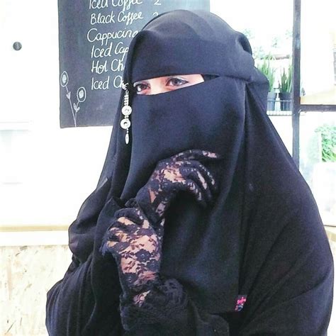 Niqab With Lace Gloves Niqab Lace Gloves Fashion