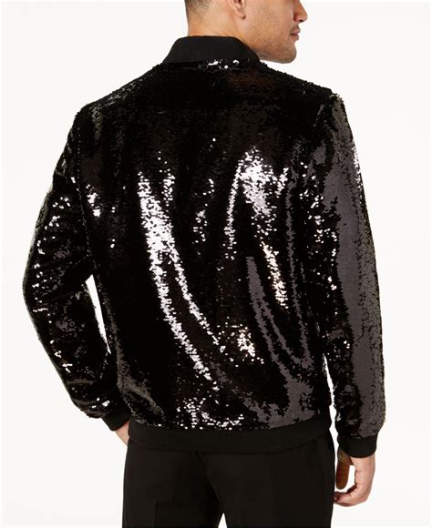 Inc International Concepts Synthetic Sequin Bomber Jacket Created For