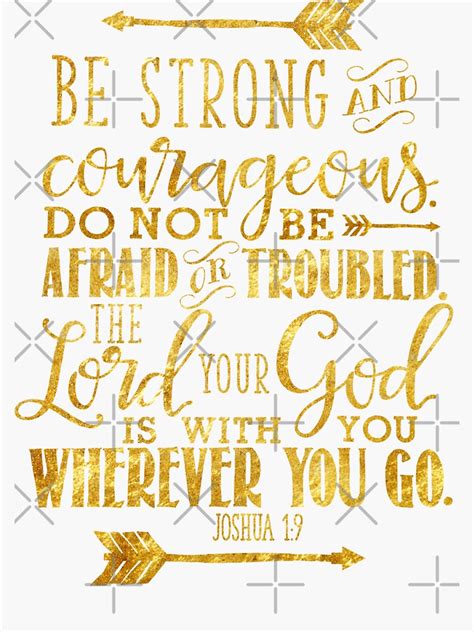 Joshua 19 Gold Bible Verse Sticker For Sale By Jakerhodes Redbubble