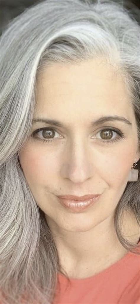 Beautiful Women Over Natural Mature Gorgeous Gray Hair Touch Of Gray Silver Foxes Pink