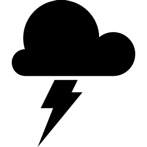 Símbolo De Tiempo Tormenta De Una Nube Oscura Con Un Rayo Icono Gratis