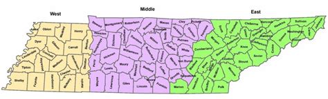 Map Of Tennessee Counties And Regions Around 17 Percent Considered