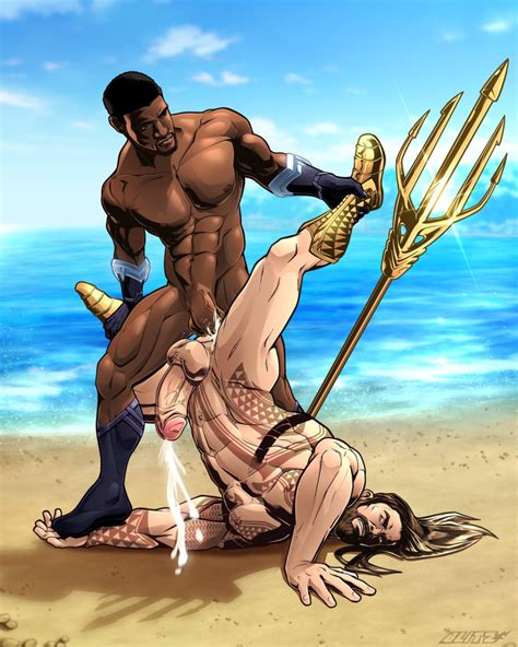 Rule 34 Aquaman Arthur Curry Beach Black Panther Marvel Blitzturner Celebrity Chadwick