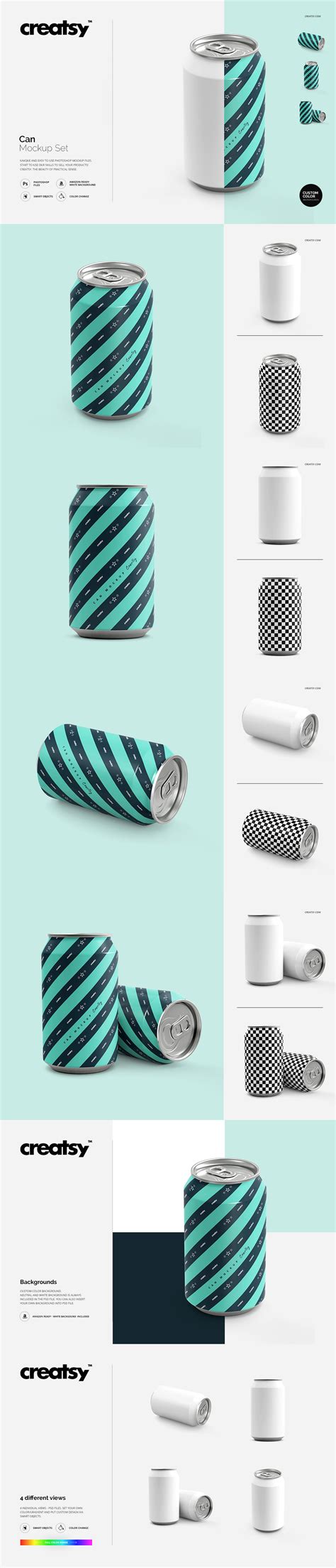 Download Can Mockup Set on Behance | Mockup, Creative market, Canning