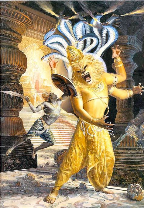 Lord Narasimha Kavacha The Trailokya Vijaya In The Samhita Of Brahma