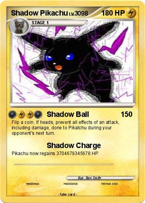 Pokémon Shadow Pikachu 763 763 Shadow Ball My Pokemon Card