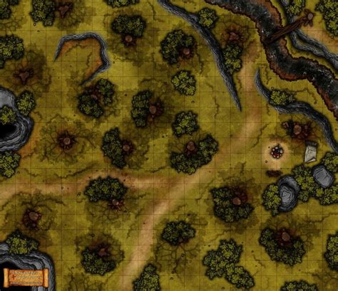 Forest Battlemap Map Dungeons And Dragons Dnd 5e Rpg Roleplaying Path