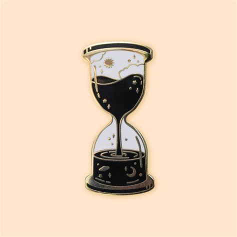 Space And Time Hourglass Pin Black Hourglass Red Aesthetic Black