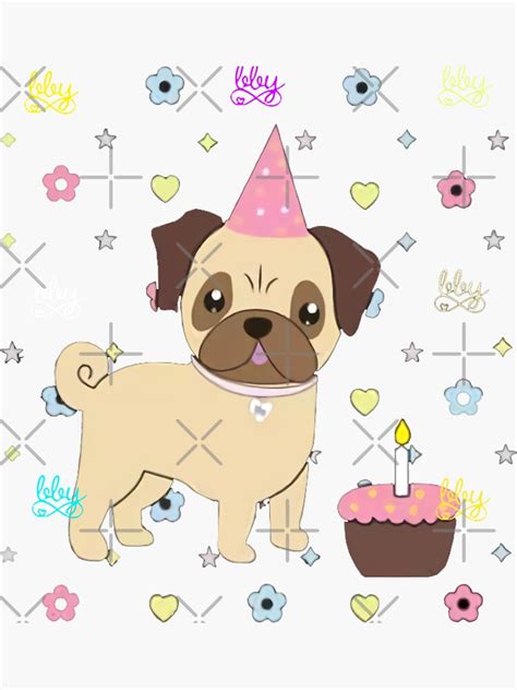 Piper Rockelle Multi Butterly Merch Frank The Pug Sticker By