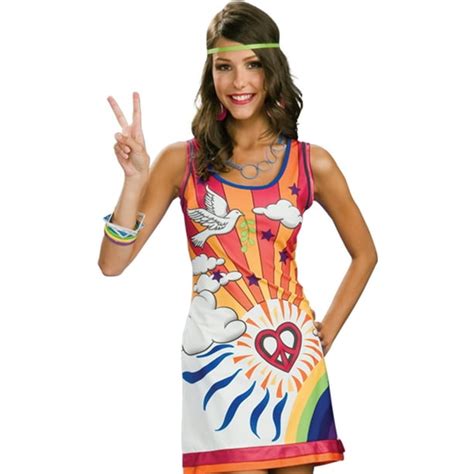 Sexy 60s 70s Hippie Mod Go Go Disco Girl Womens Halloween Costume S L