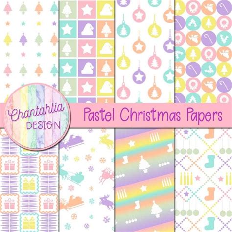 Free Pastel Christmas Papers