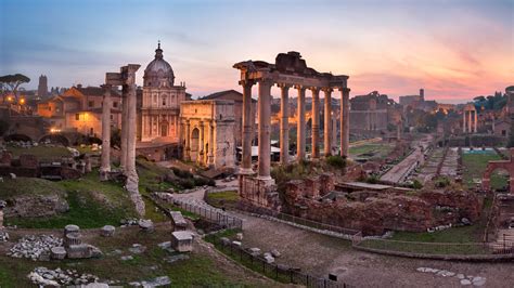 Panorama Of Roman Forum Rome Italy Anshar Images